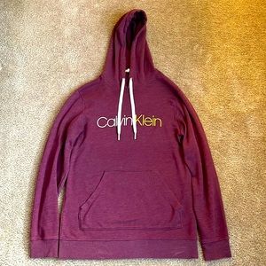 CALVIN KLEIN MEN’S Small Burgundy Hoodie